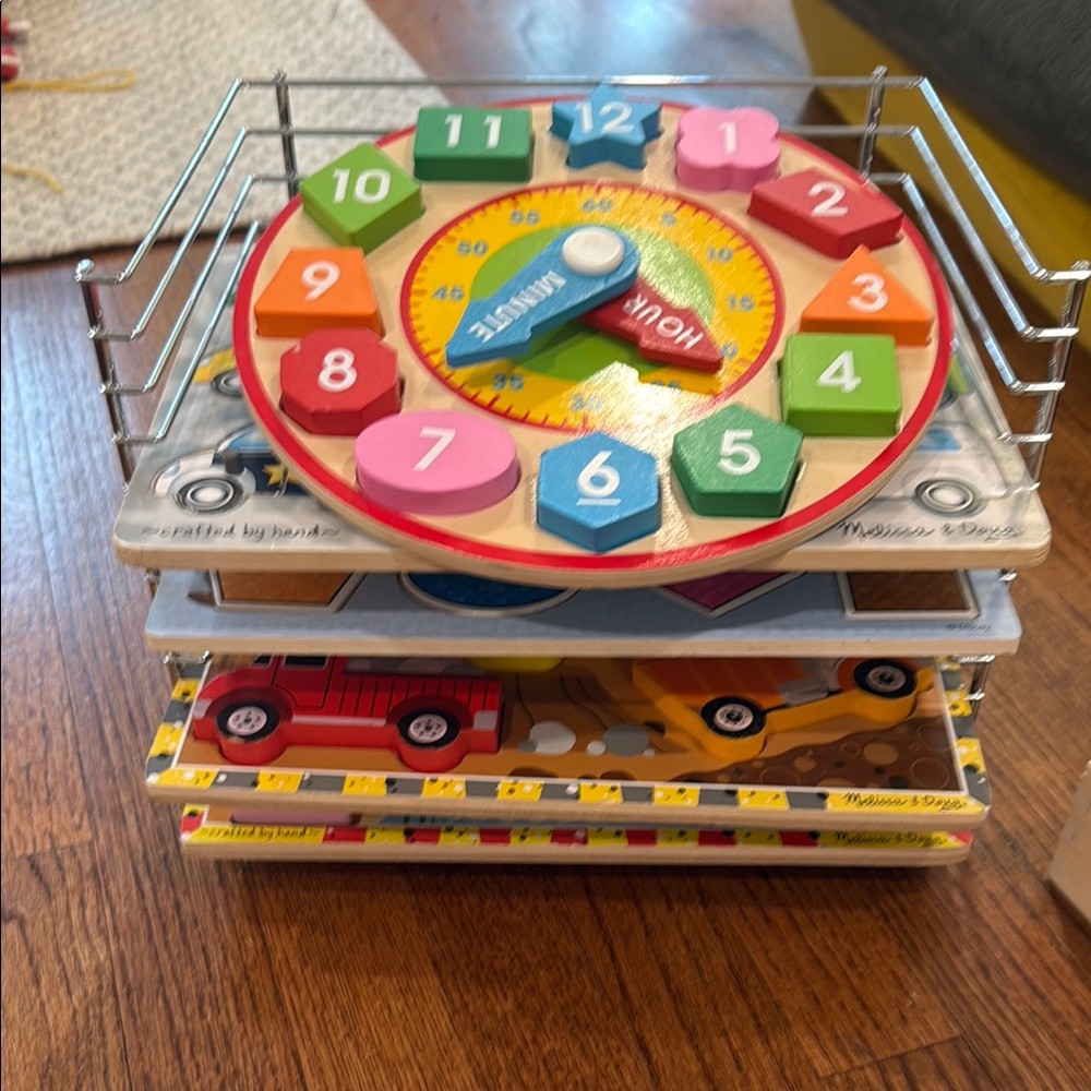 6 Wooden Puzzles + Puzzle Rack - Melissa and Doug - Picture 9 of 9